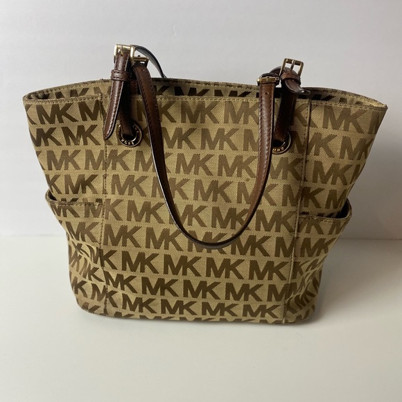 Michael Kors Tan Monogram Tote - Picture 1 of 9
